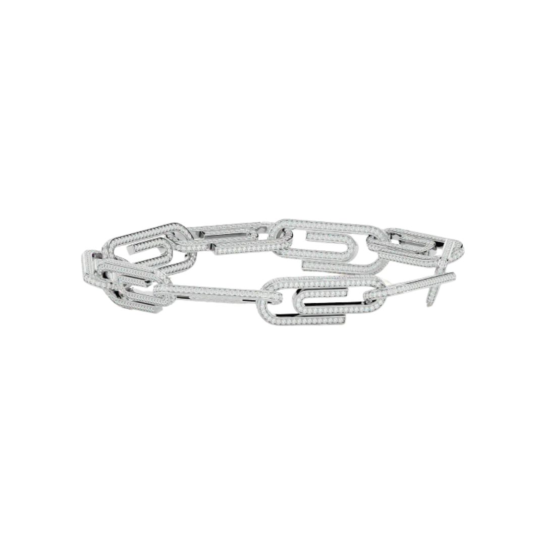 ELONGATED LINK BRACELET SILVER