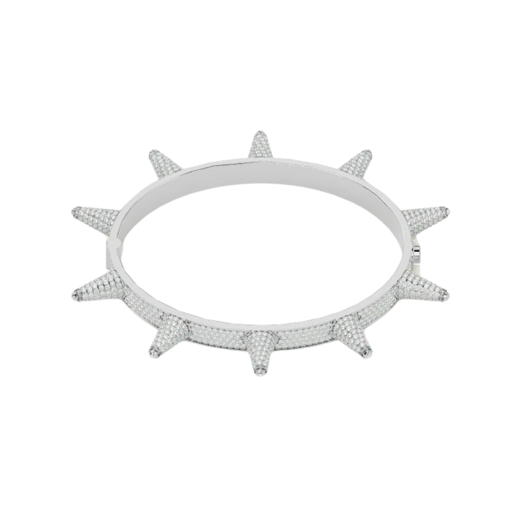 STUDDED BANGLE SILVER