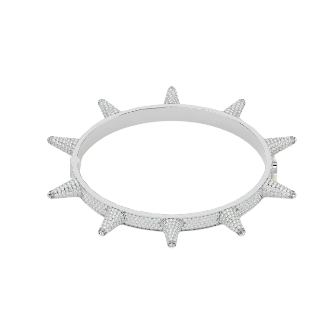 STUDDED BANGLE SILVER