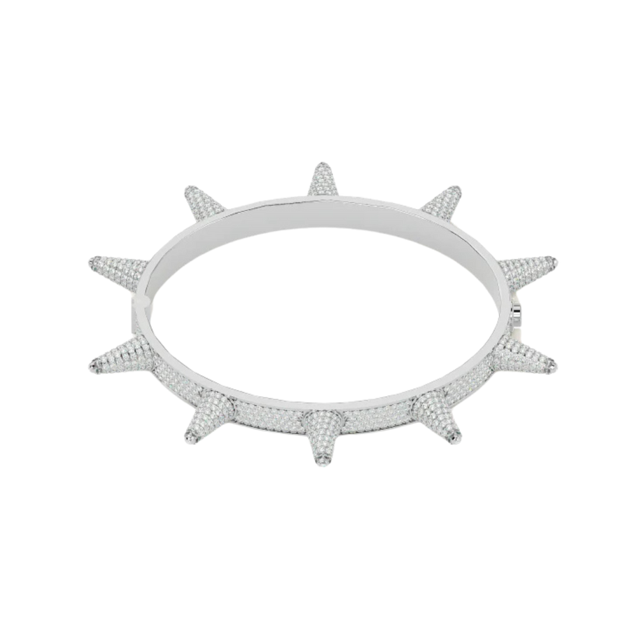 STUDDED BANGLE SILVER