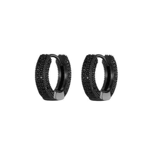 CIRCLE EARRING BLACK