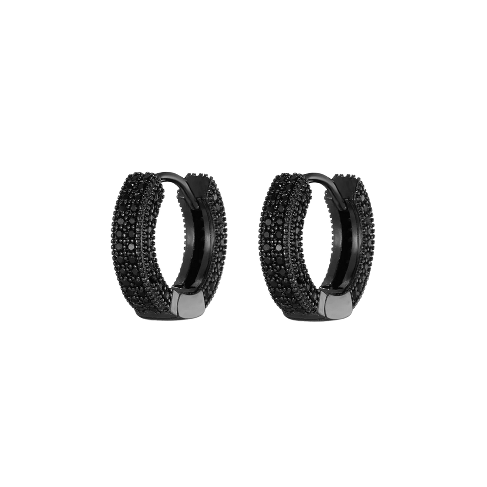 HOOP EARRING ONYX