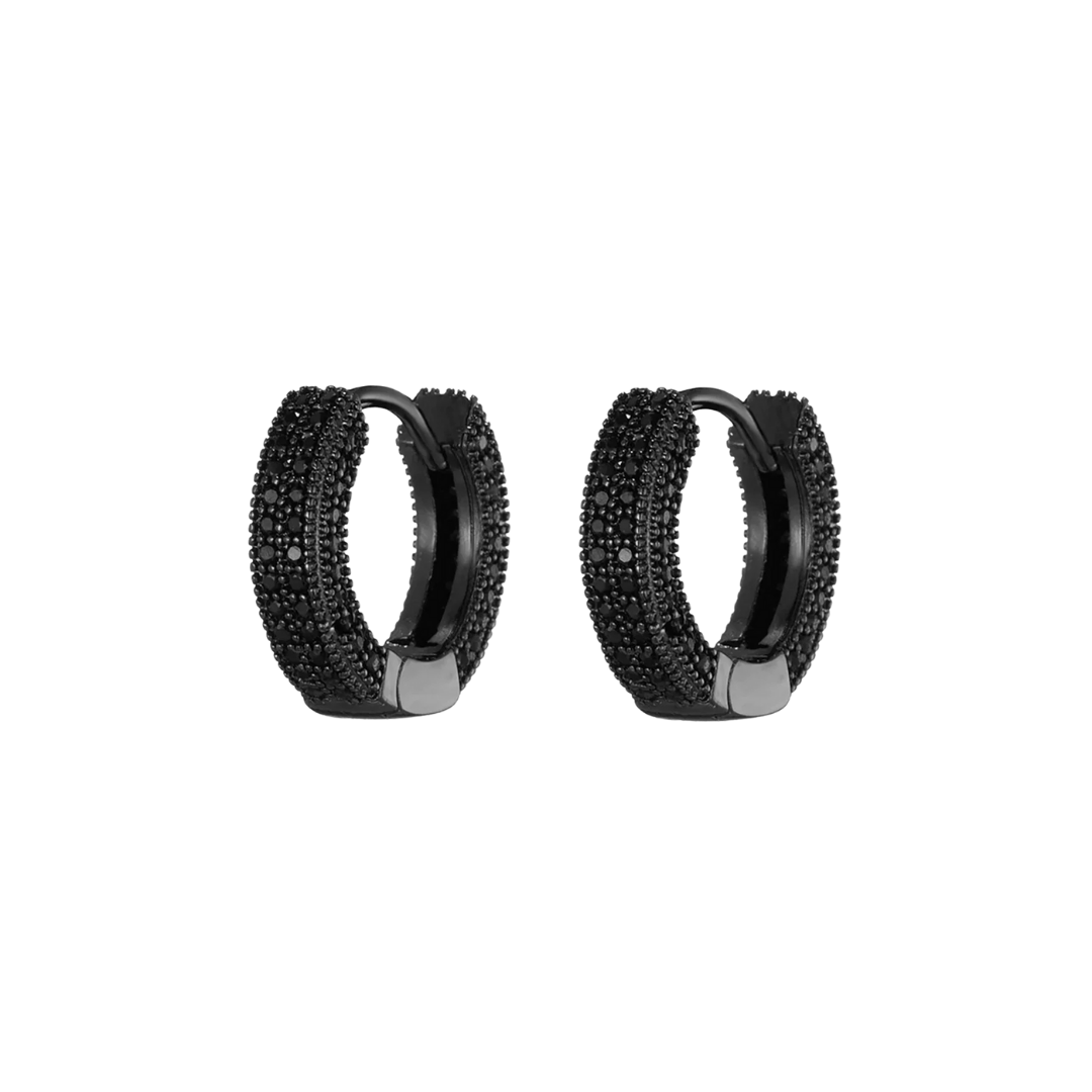 HOOP EARRING ONYX