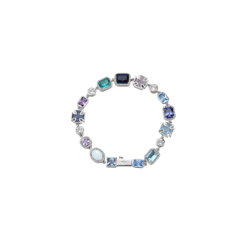 SAPPHIRE MOTIF BRACELET SILVER