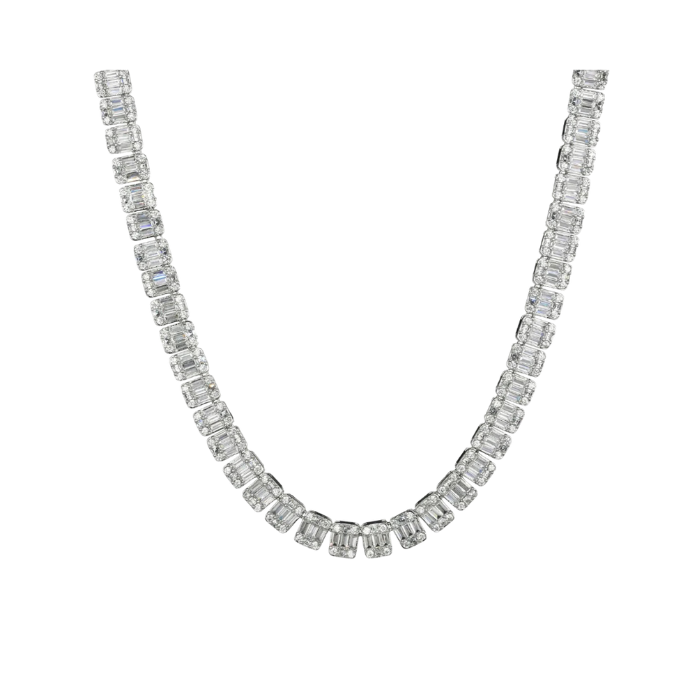 STEPPED COURT CHAIN SILVER 10MM