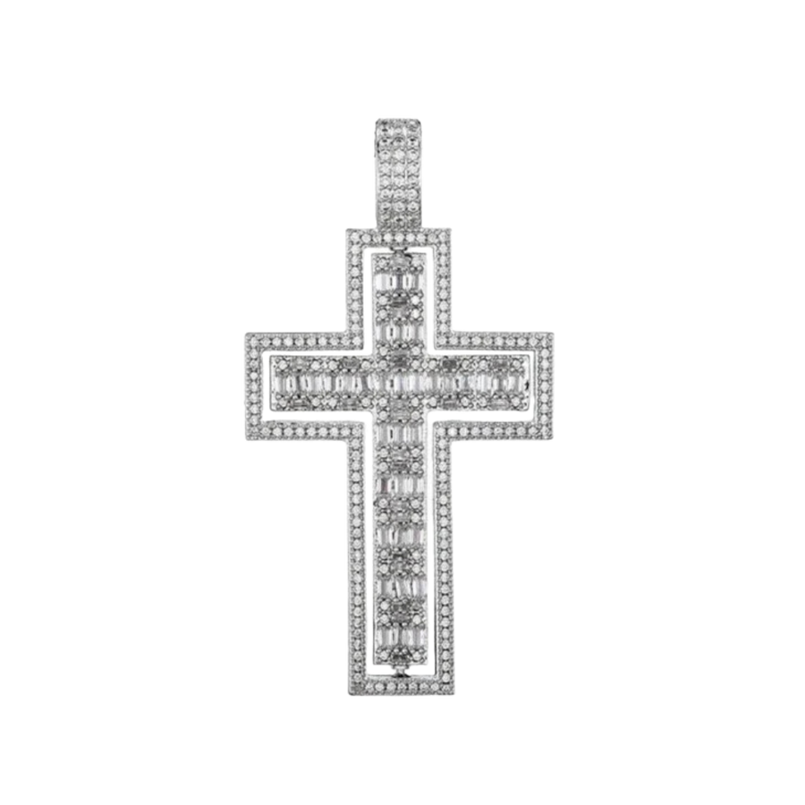 CRUCIFIX SPINNER DOUBLE SIDED CHARM