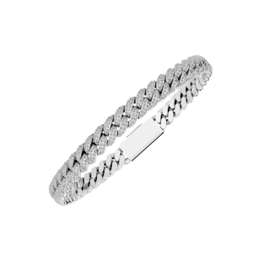 6MM HAVANA LINK SILVER