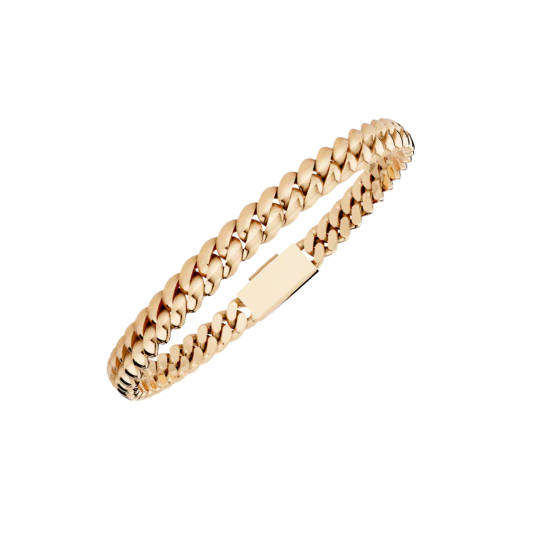 6MM SOLID HAVANA LINK ROSE GOLD