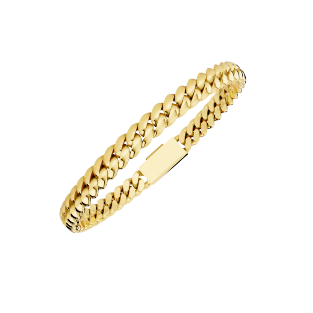 6MM SOLID HAVANA LINK GOLD