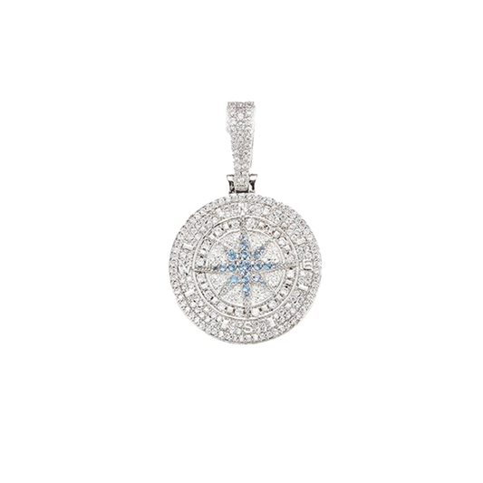 ICED COMPASS PENDANT