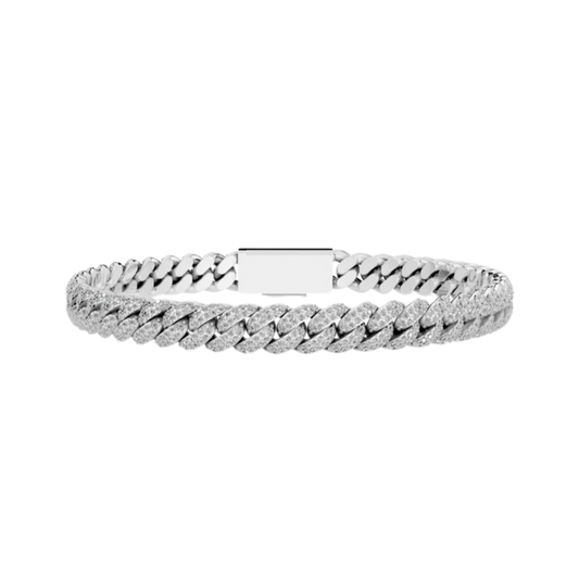 6 MM CUBAN BRACELET WHITE