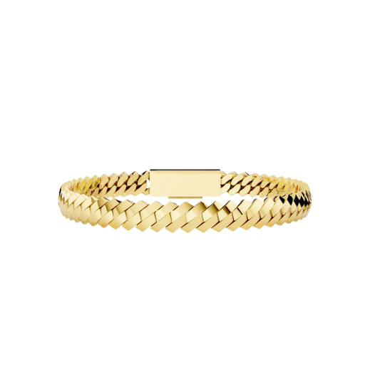 6 MM SOLID RAISED CUBAN BRACELET YELLOW