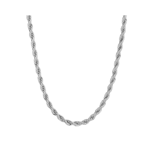 ROPE CHAIN IN WHITE GOLD - 3 MM