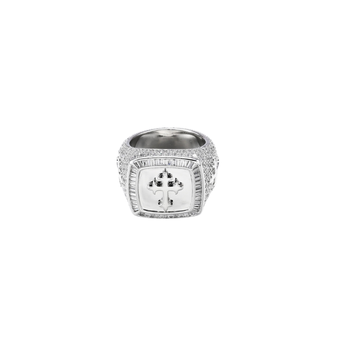 SQUARE STEPPED PEWTER BAND