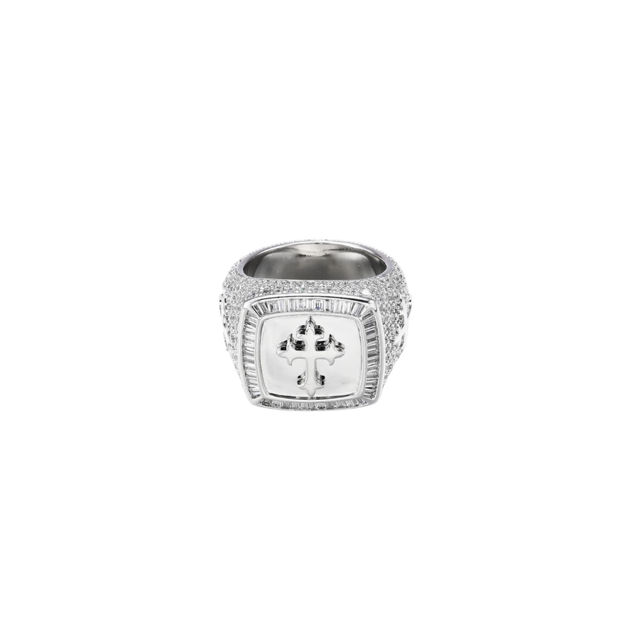 SQUARE STEPPED PEWTER BAND