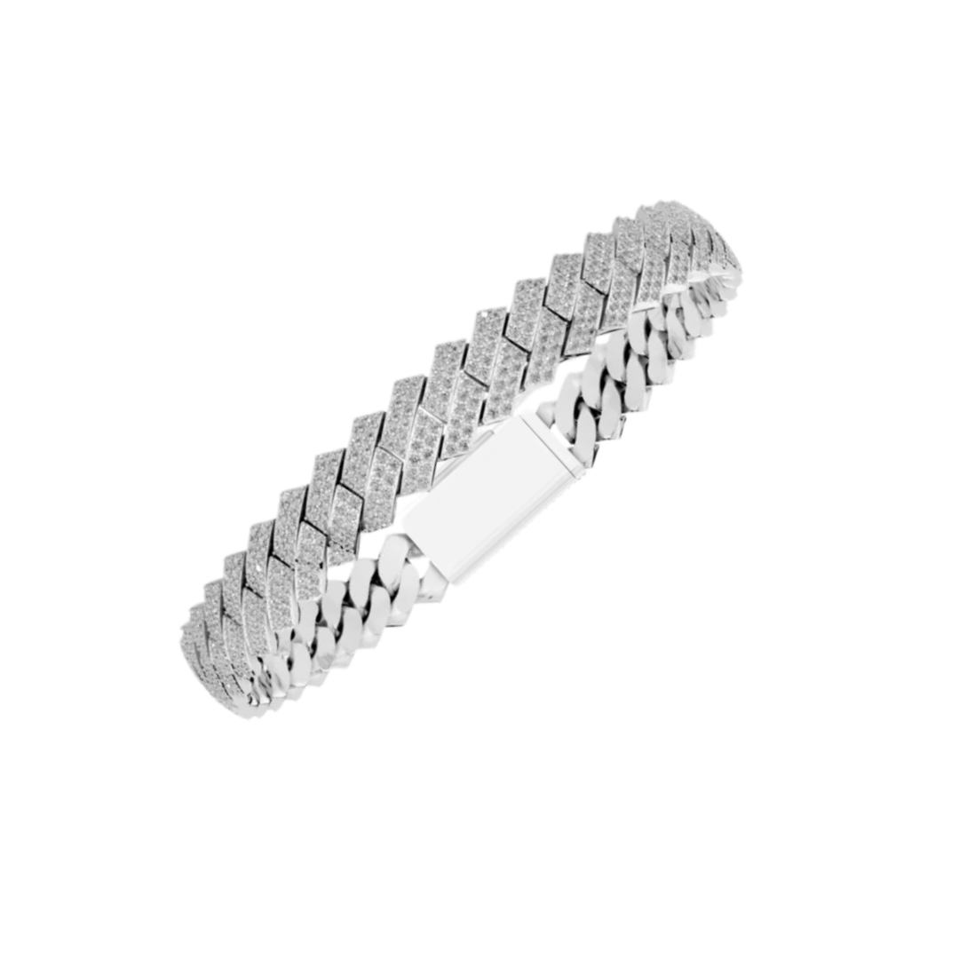 8MM ELEVATED HAVANA LINK SILVER