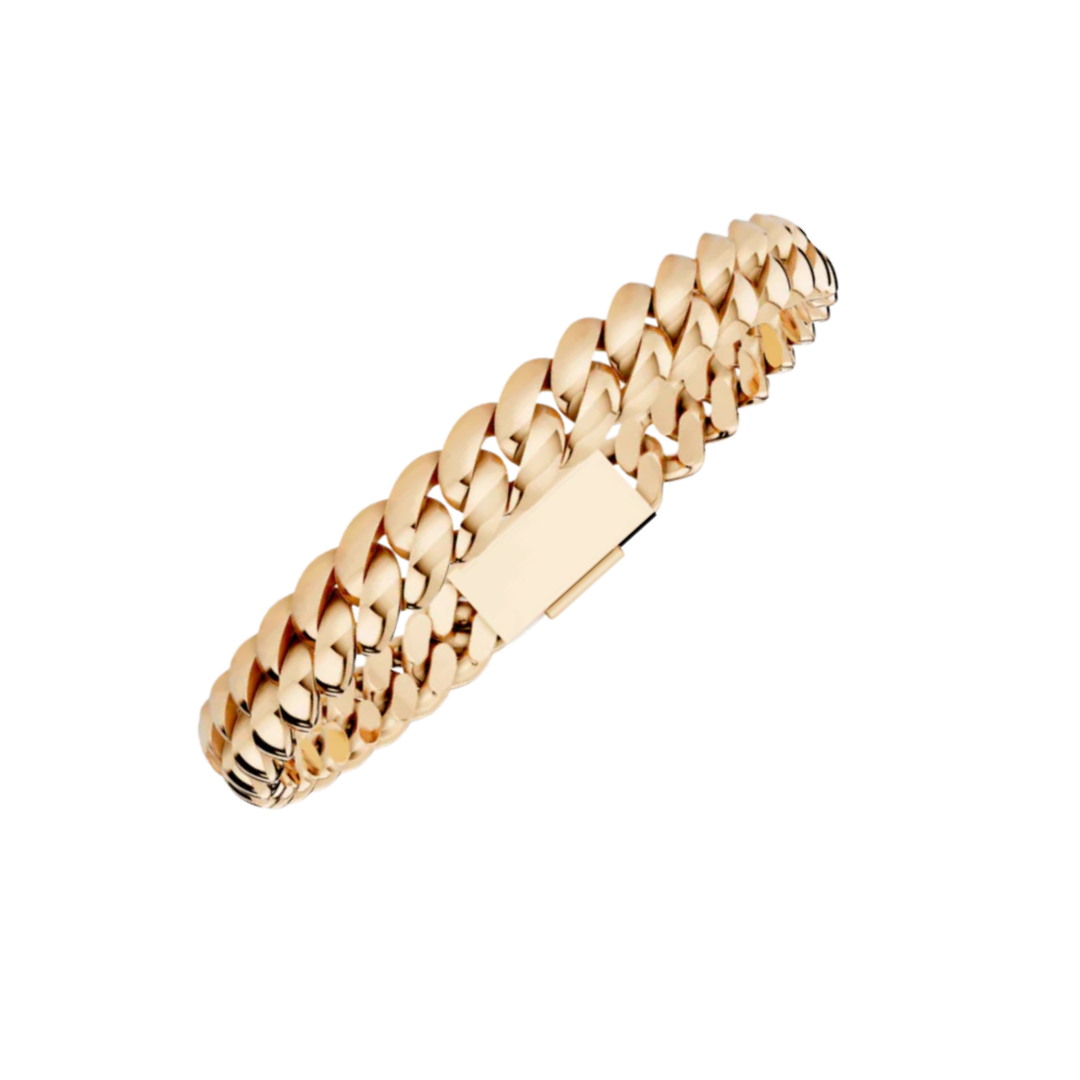 8MM SOLID HAVANA LINK ROSE GOLD