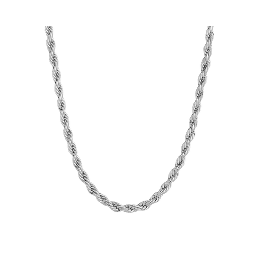 ROPE CHAIN IN WHITE GOLD - 5MM