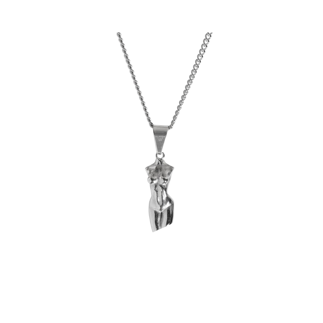 SILHOUETTE PENDANT WITH CURB CHAIN