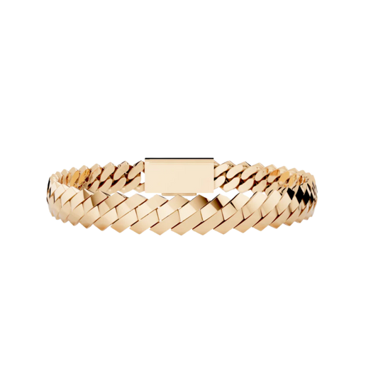 8 MM SOLID RAISED CUBAN BRACELET ROSE