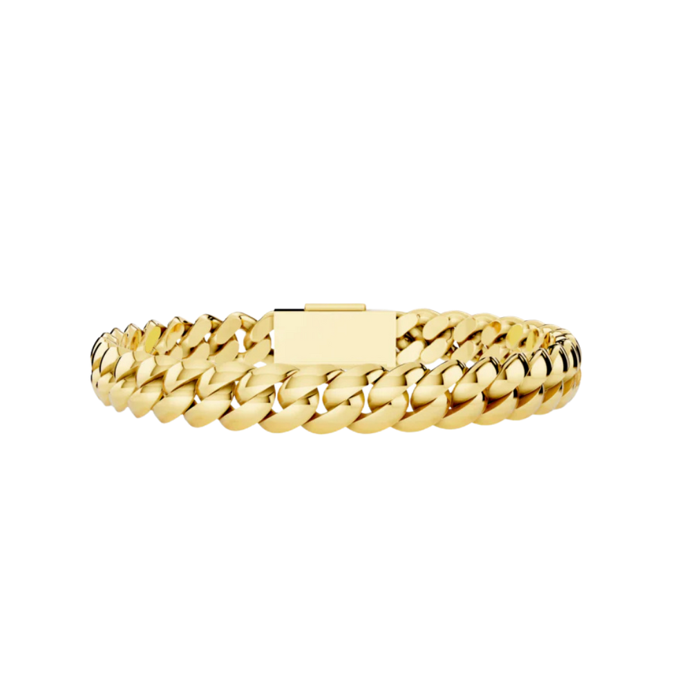 8MM SOLID HAVANA LINK GOLD