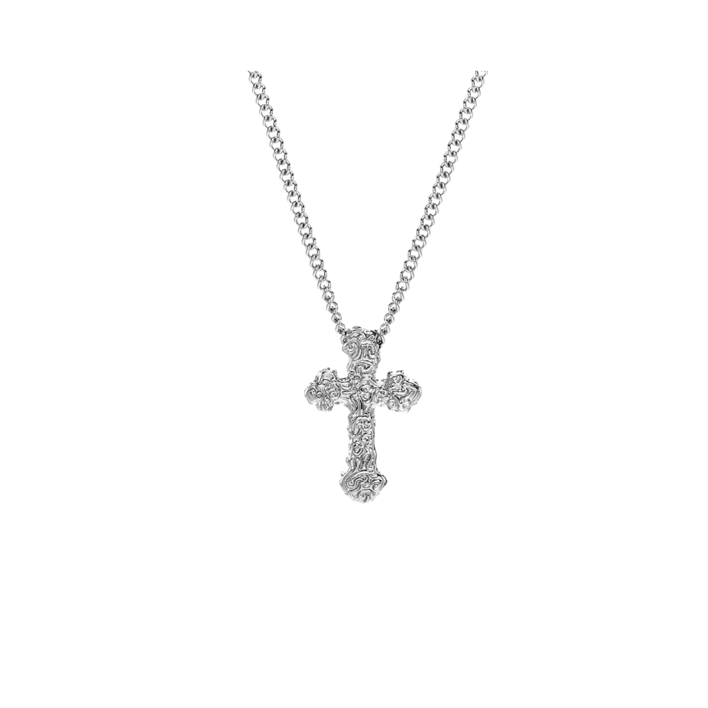 DRIP CRUCIFIX CHARM WITH CURB CHAIN