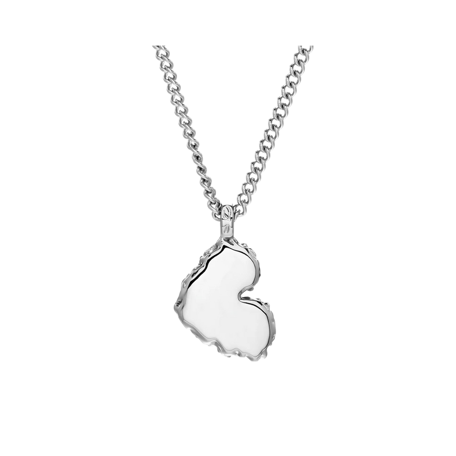 HEARTSICK CHARM WITH CURB CHAIN