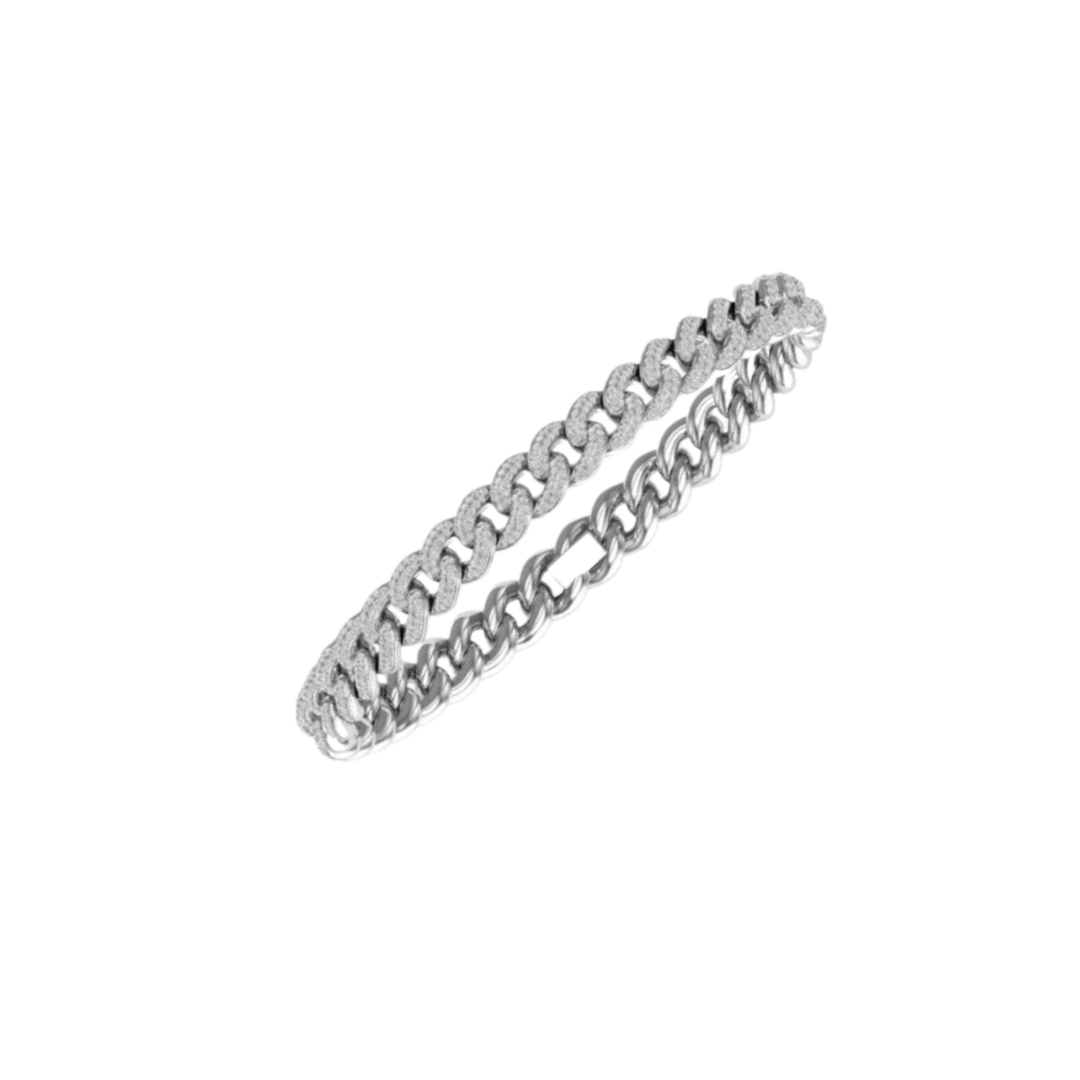 9MM HAVANA LINK SILVER