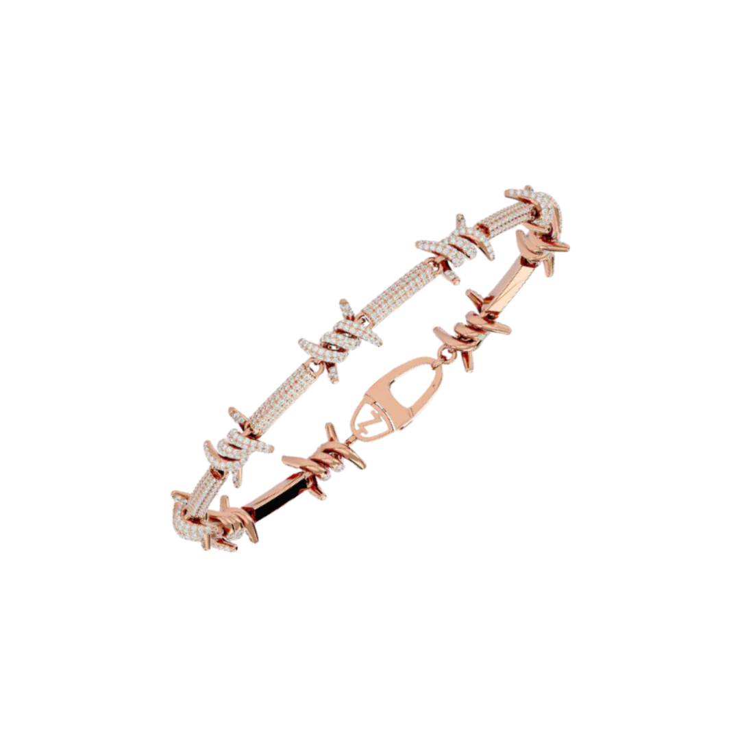 THORN LINK BRACELET ROSE GOLD