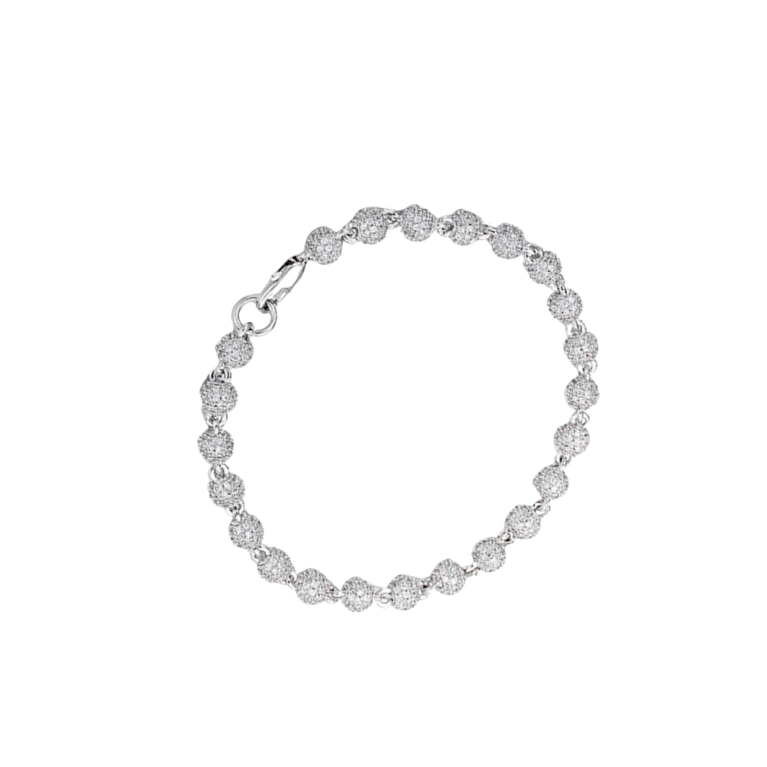 FROSTED SPHERE BRACELET SILVER