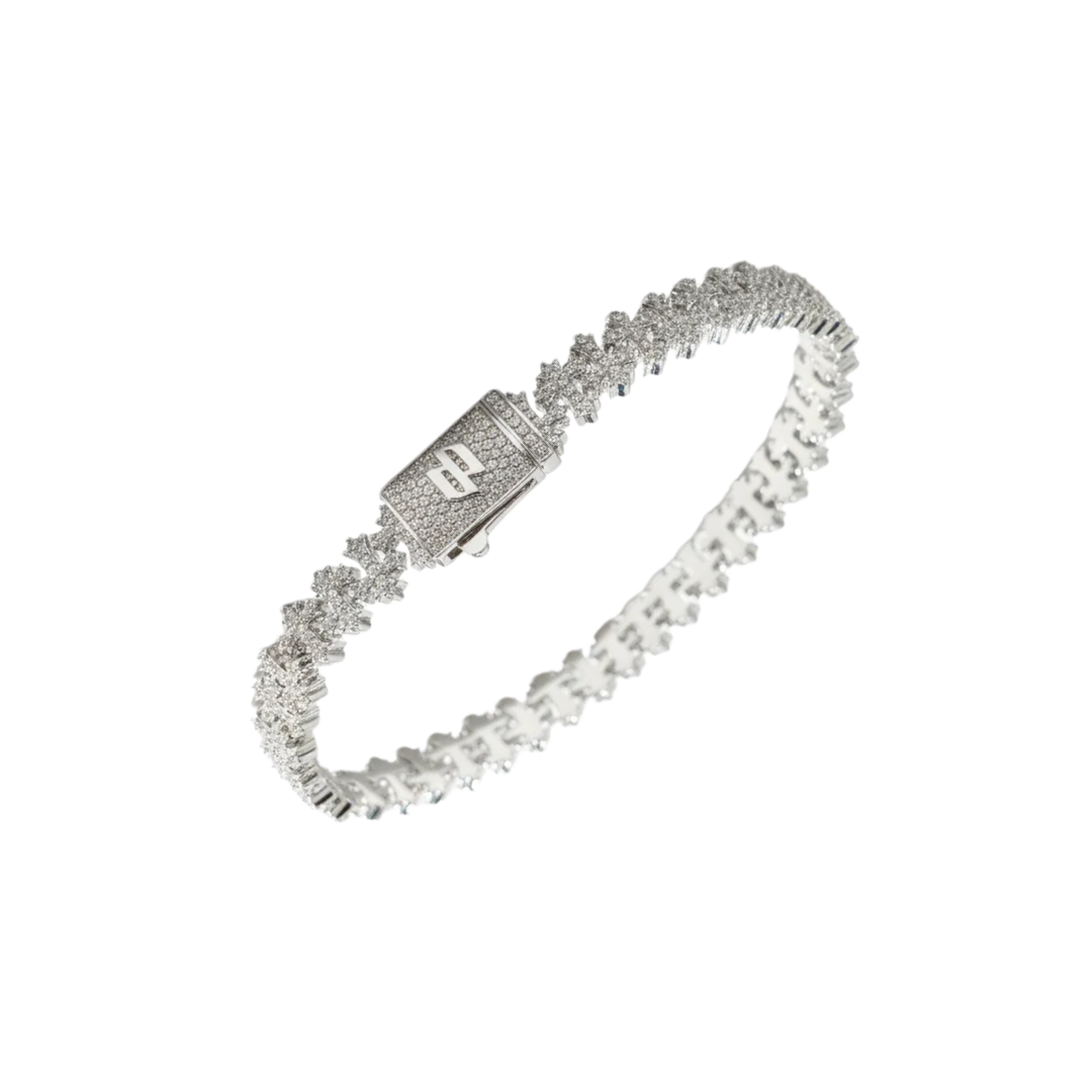 FROSTED CRUCIFIX BRACELET