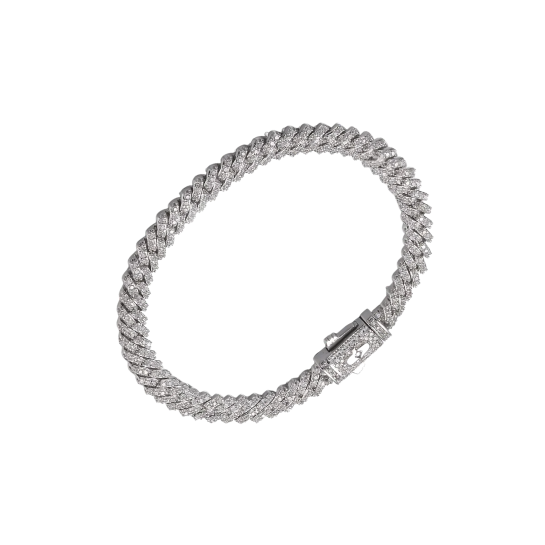 MICRO PRONG HAVANA BRACELET SILVER 6MM