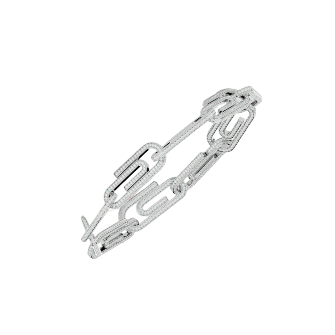 ELONGATED LINK BRACELET SILVER