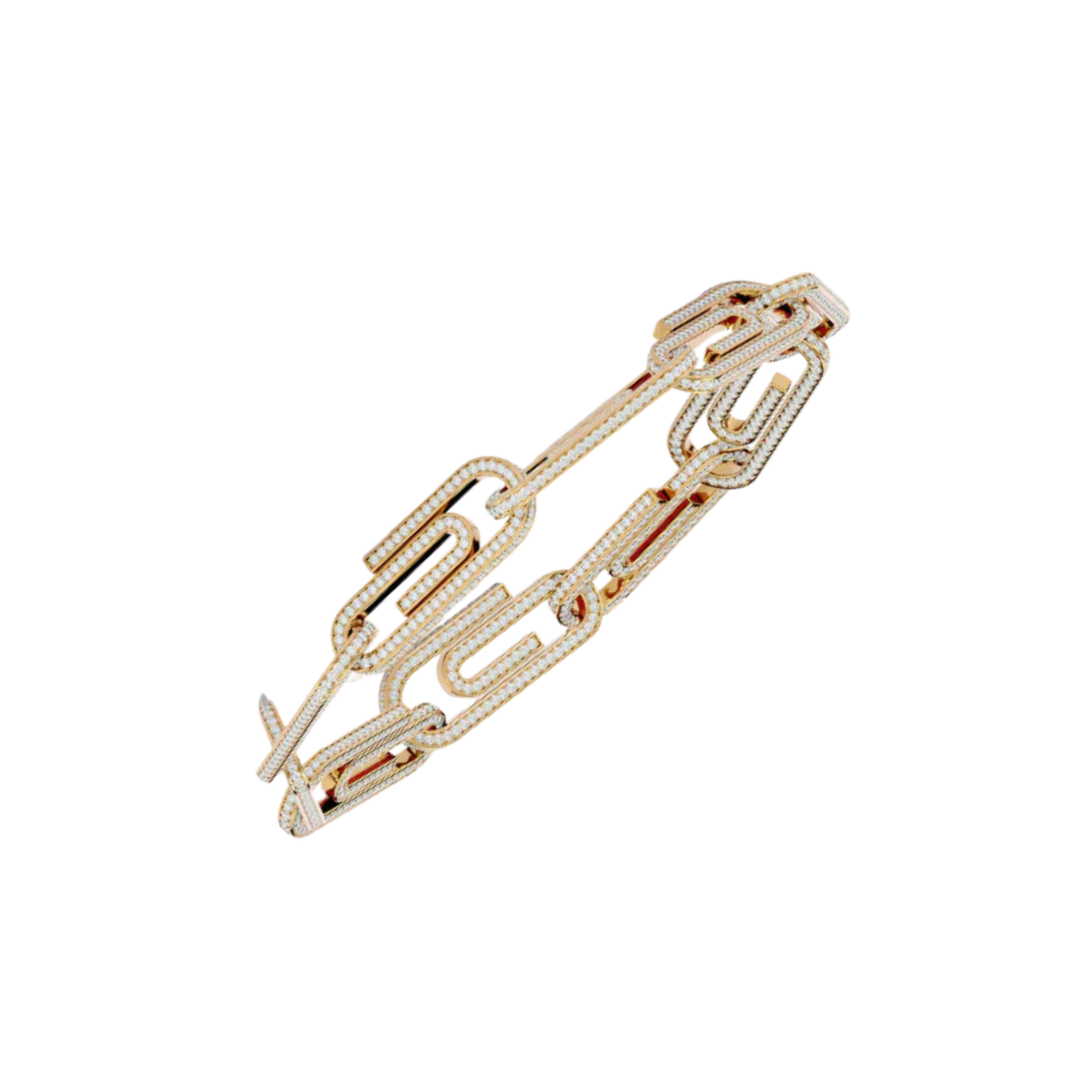 ELONGATED LINK BRACELET GOLD