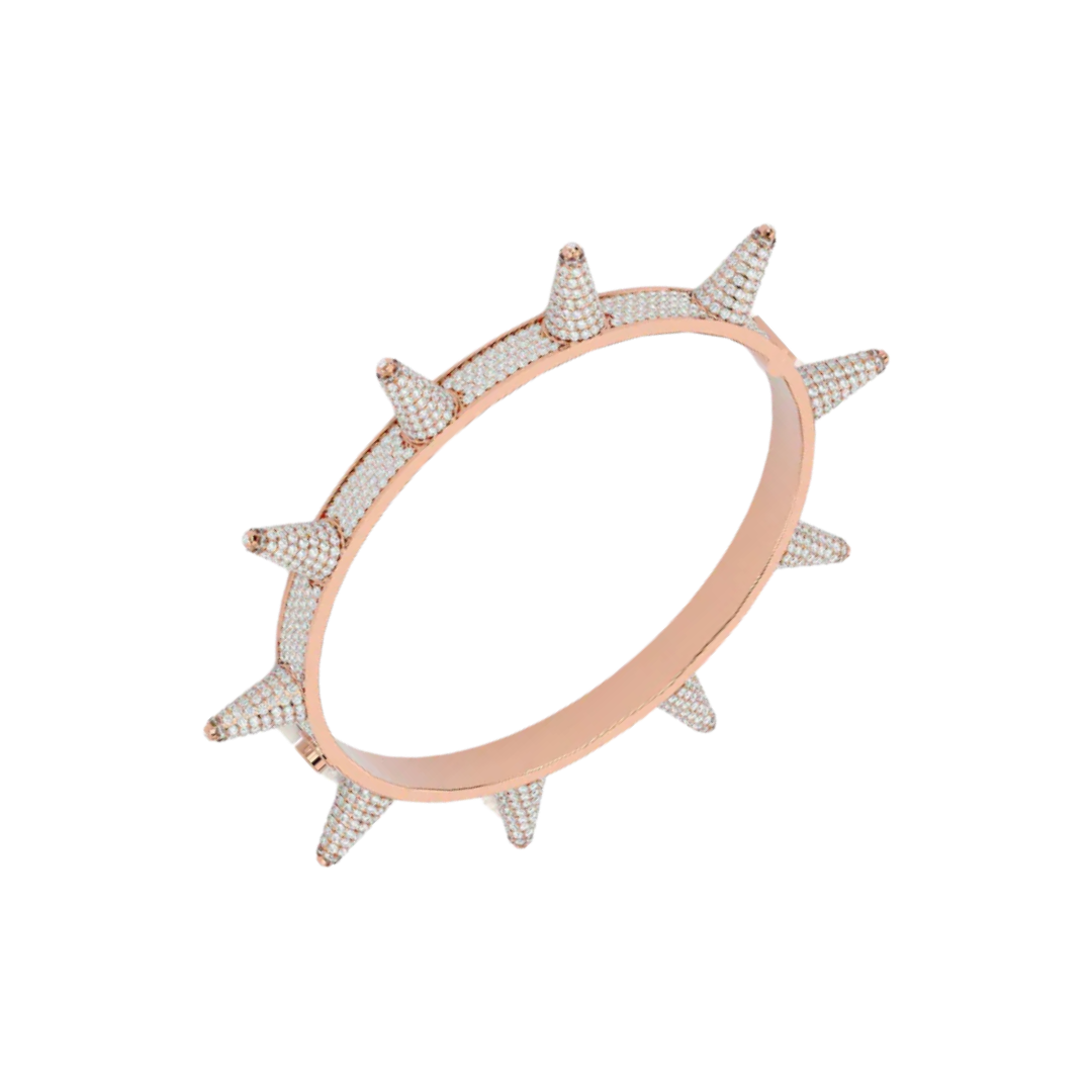 STUDDED BANGLE ROSE GOLD