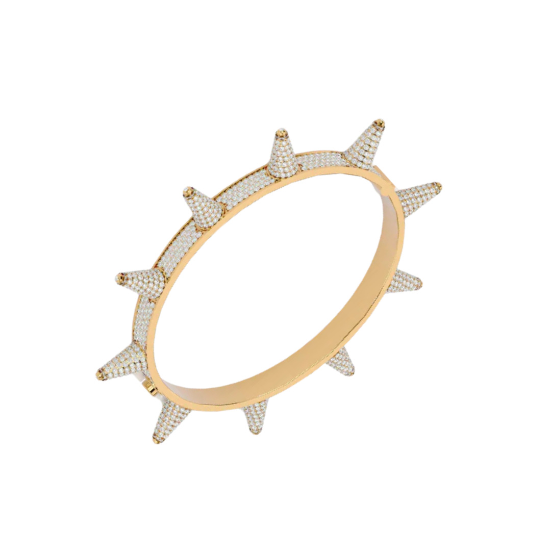 STUDDED BANGLE GOLD